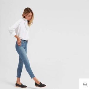 everlane mid rise skinny ankle jean - size 25